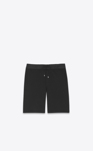 YSL Bermuda Shorts In Fleece Noir | 75286-UAEF