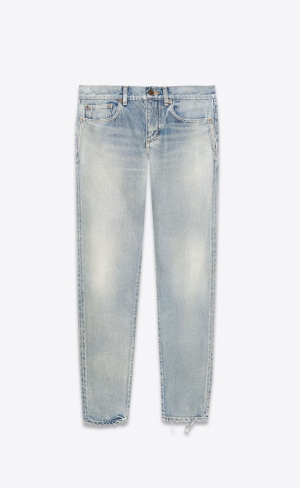 YSL Boyfriend Jeans Blau | 38052-YZQV