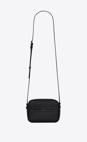 YSL Camp Small Camera Bag In Grained Leder Noir | 14283-IMCF