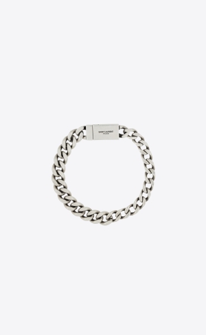 YSL Curb Chain Bracelet In Metal Silber | 26940-XKAV