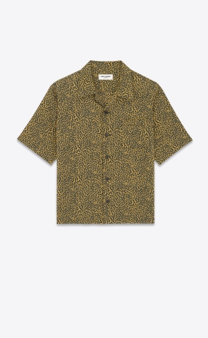 YSL Hawaiian Shirt Leopard | 37148-DSMW