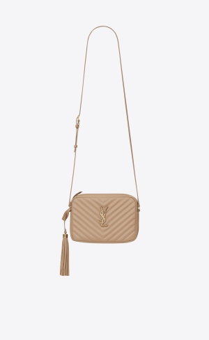 YSL Lou Camera Bag In Gesteppt Leder Dunkelbeige | 67094-YZSB