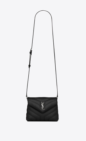 YSL Loulou Toy Riemen Bag In Gesteppt "Y" Leder Schwarz | 19406-RUNH