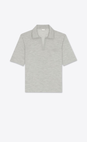 YSL Polo In Wolle Gris Chine | 09748-SLIC