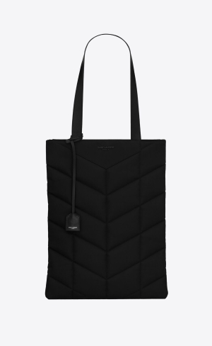 YSL Puffer Tote Bag In Econyl® And Pegaso Xl Noir | 25983-JKUG