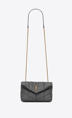 YSL Puffer Toy Bag In Gesteppt Lambskin Storm | 24153-WNSI