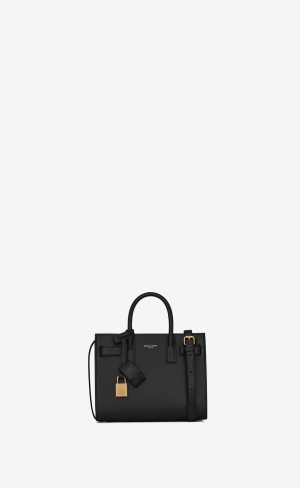 YSL Sac De Jour Nano In Smooth Leder Schwarz | 67285-OUSD