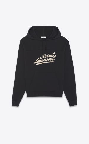 YSL Saint Laurent 50s Signature Hoodie Schwarz | 56382-KCAJ