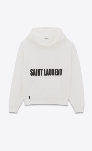 YSL Saint Laurent Agafay Hoodie Naturel Et Noir | 35728-WIZV