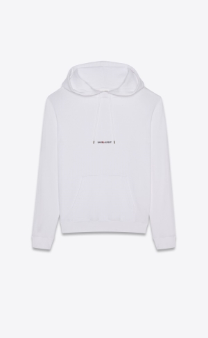 YSL Saint Laurent Rive Gauche Hoodie Weiß | 59213-OJRV