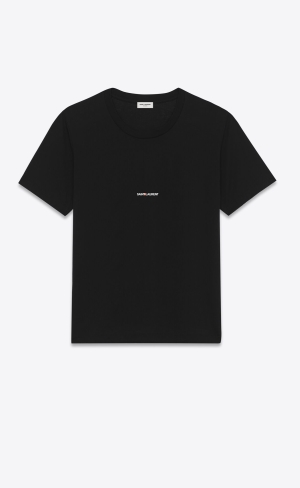 YSL Saint Laurent Rive Gauche T-shirt Schwarz | 50762-IAHT