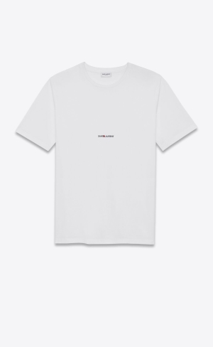 YSL Saint Laurent Rive Gauche T-shirt Weiß | 50638-SUAJ