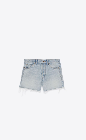 YSL Slim-fit Shorts Blau | 36025-IKCO