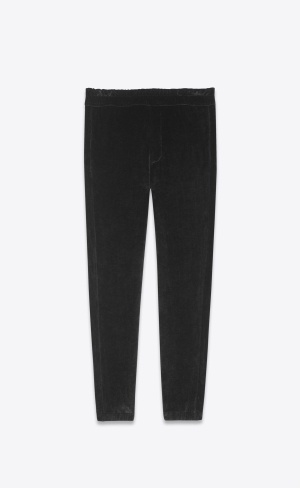 YSL Sweatpants In Velvet Jersey Noir | 29450-EBMG