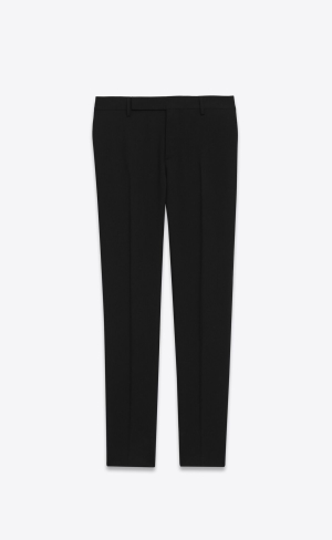 YSL Tailored Pants In Saint Laurent Gabardine Schwarz | 97813-XKAP