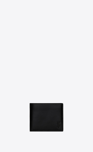 YSL Tiny Cassandre East/West Wallet In Matte Leder Schwarz | 16029-XSNL