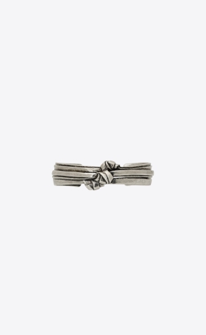 YSL Triple Knot Bracelet In Metal Silber | 52397-USML