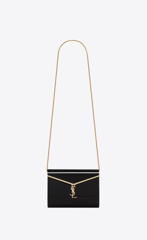 YSL Vicky Miniaudiere In Plexiglass Schwarz | 52167-VIAS