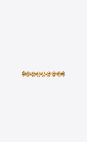 YSL Vintage Gestrickt Chain Bracelet In Metal Gold | 84516-AJZH